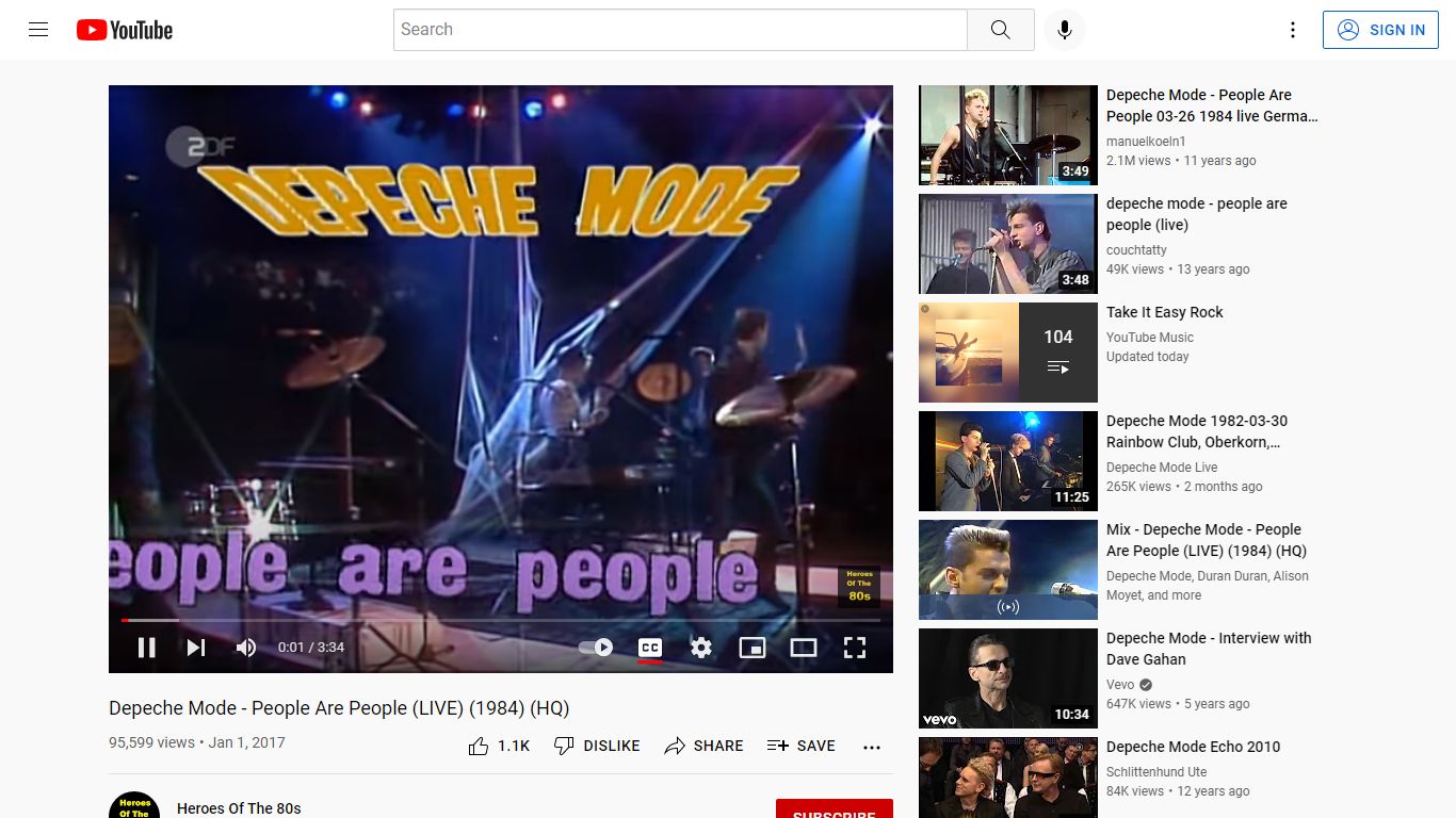 Depeche Mode - People Are People (LIVE) (1984) (HQ) - YouTube